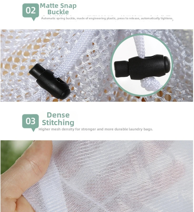 Durable Polyester Mesh Laundry Bag With Drawstring Closure