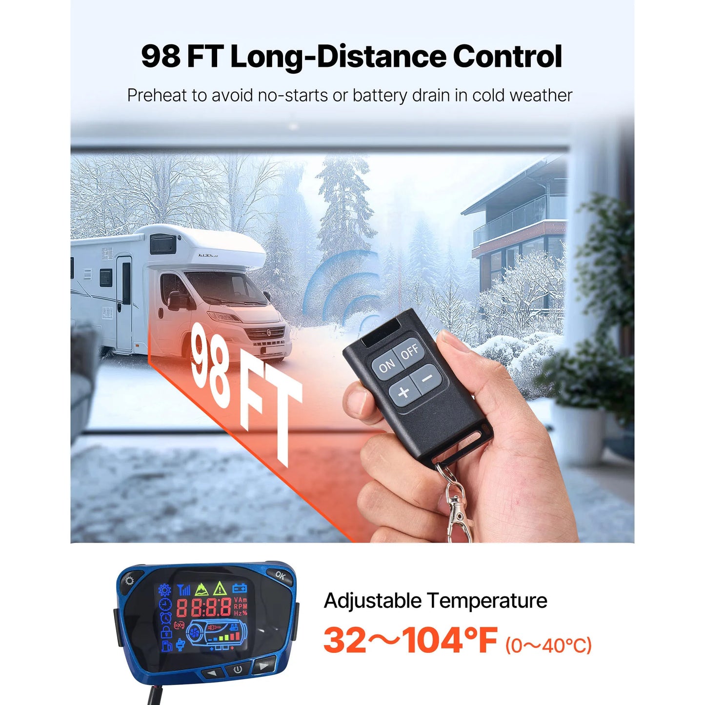 SucceBuy 8KW Diesel Air Heater With Remote Control For Vehicles