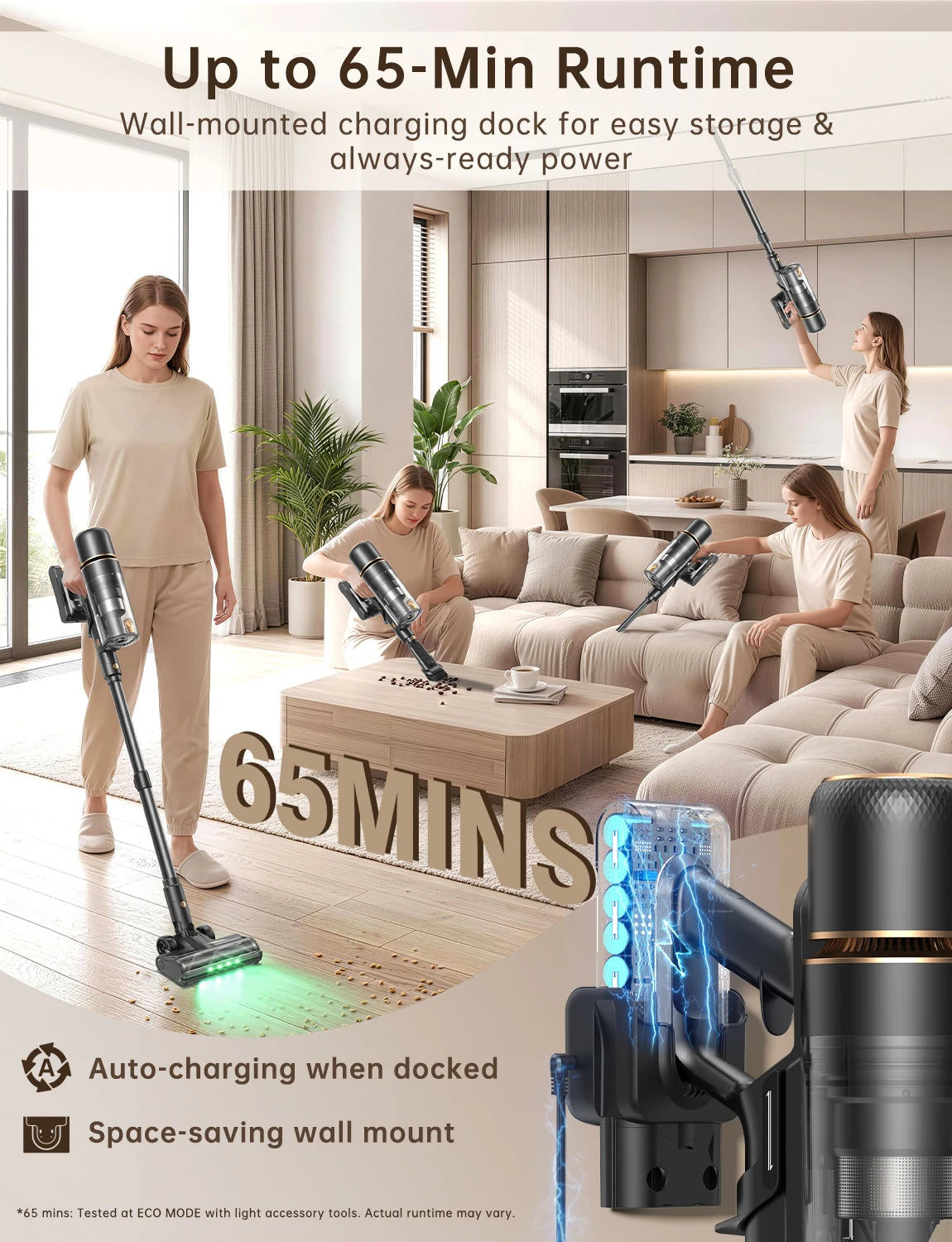 Vactek Cordless Stick Vacuum Cleaner With Hepa Filter For Pets