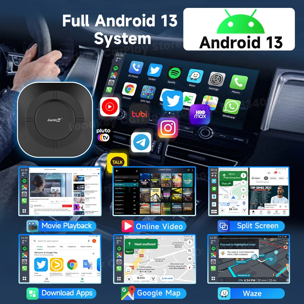 Carlinkit Wireless Apple Carplay And Android Auto Adapter