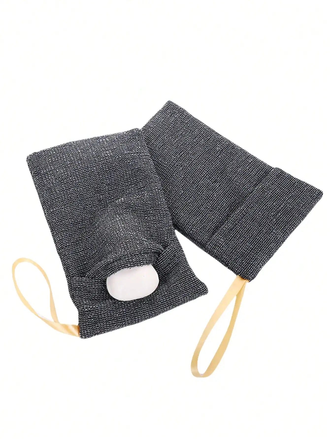 6pcs Exfoliating Mesh Soap Saver Bags With Loofah Cord Net