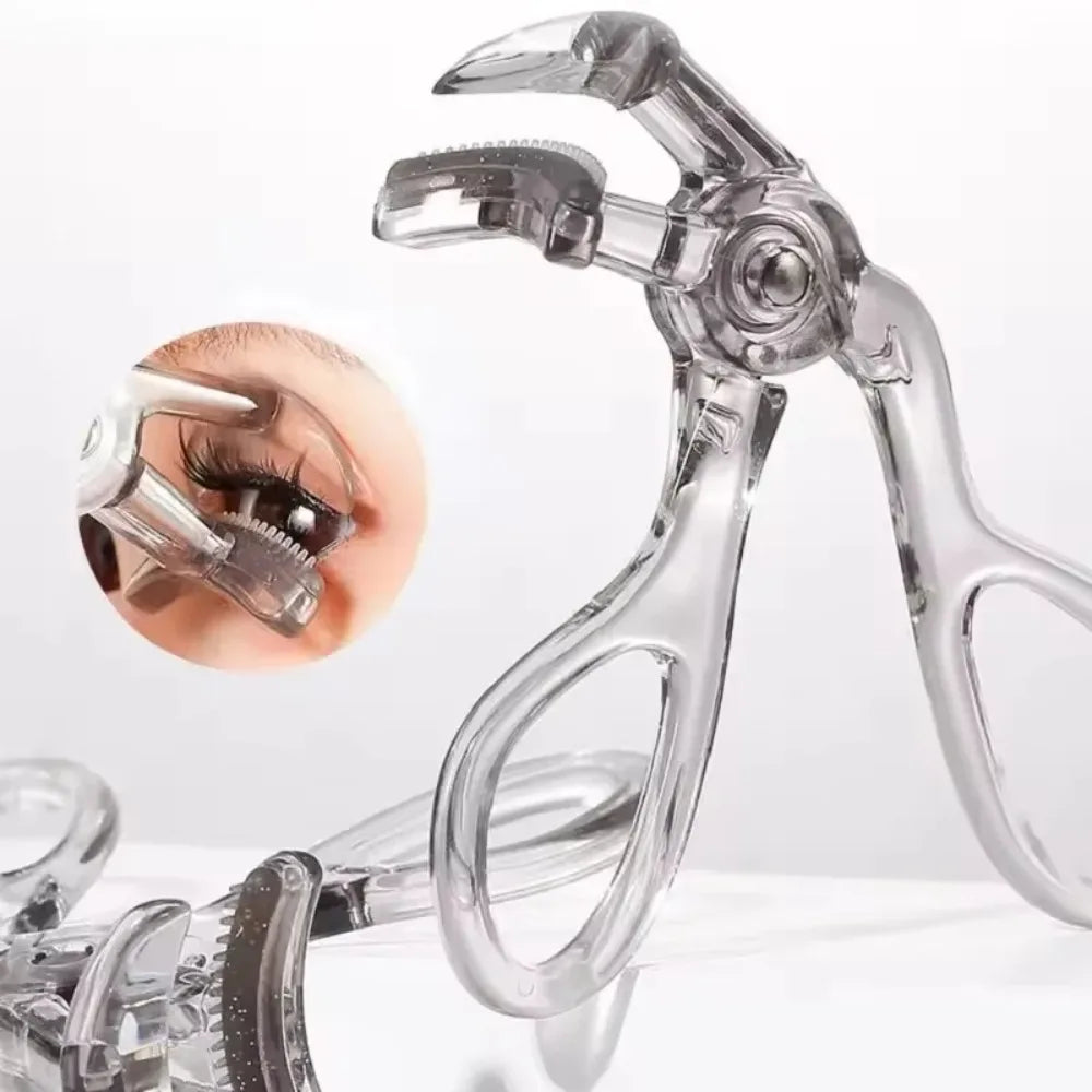 Dual-Type Eyelash Curler With Comb For Wide And Partial Clips