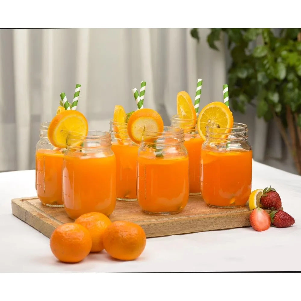 Mainstays 16 Oz Regular Mouth Mason Jars With Lids Bands
