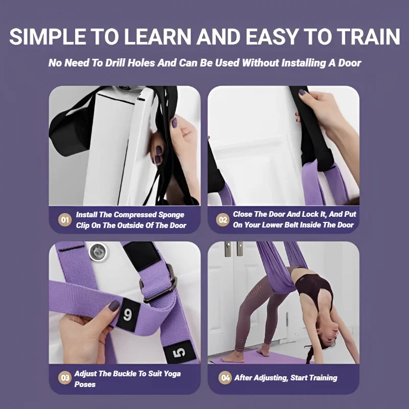 Adjustable Aerial Yoga Strap For Leg Splits And Stretching Fitness