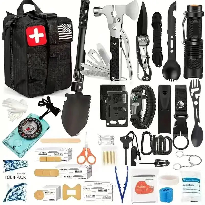 Professional 258 Piece Car Emergency Survival Kit Set