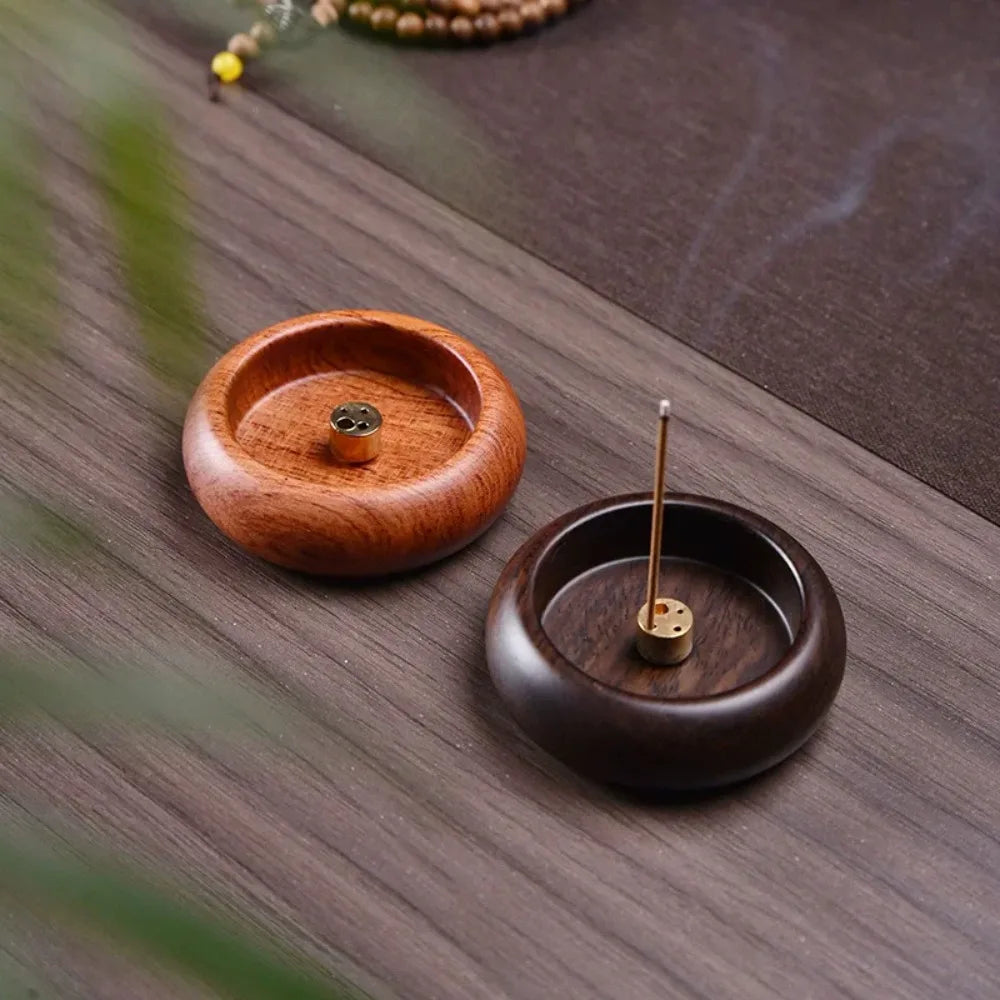 Wooden Four Hole Incense Burner For Meditation And Tea House