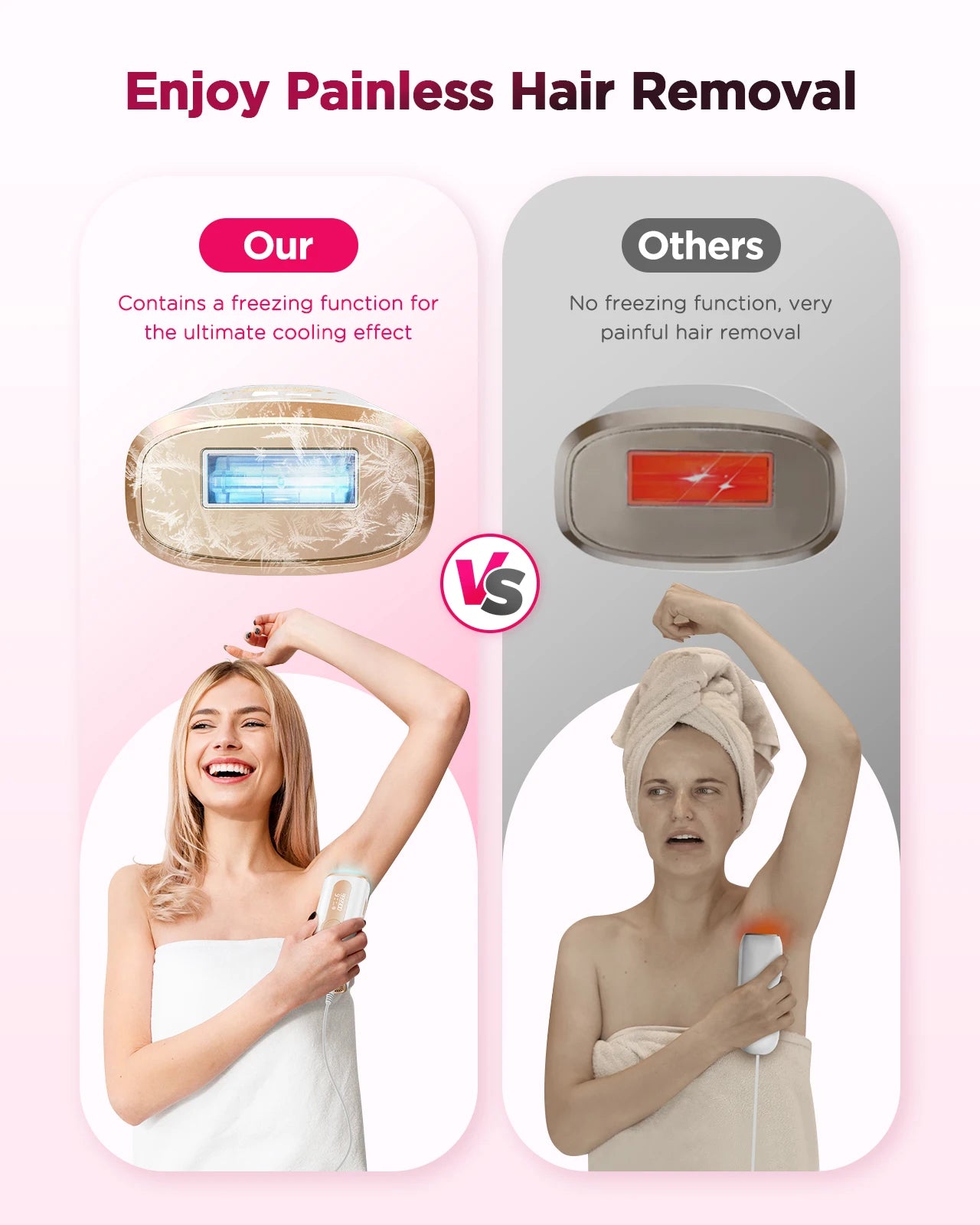 Totmizby Painless Ipl Laser Hair Removal Epilator With Trimmer