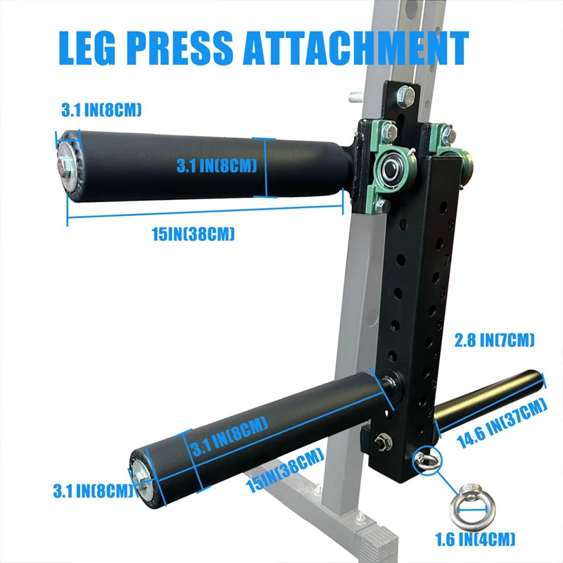 Power Rack Leg Extension And Curl Attachment For Strength Training