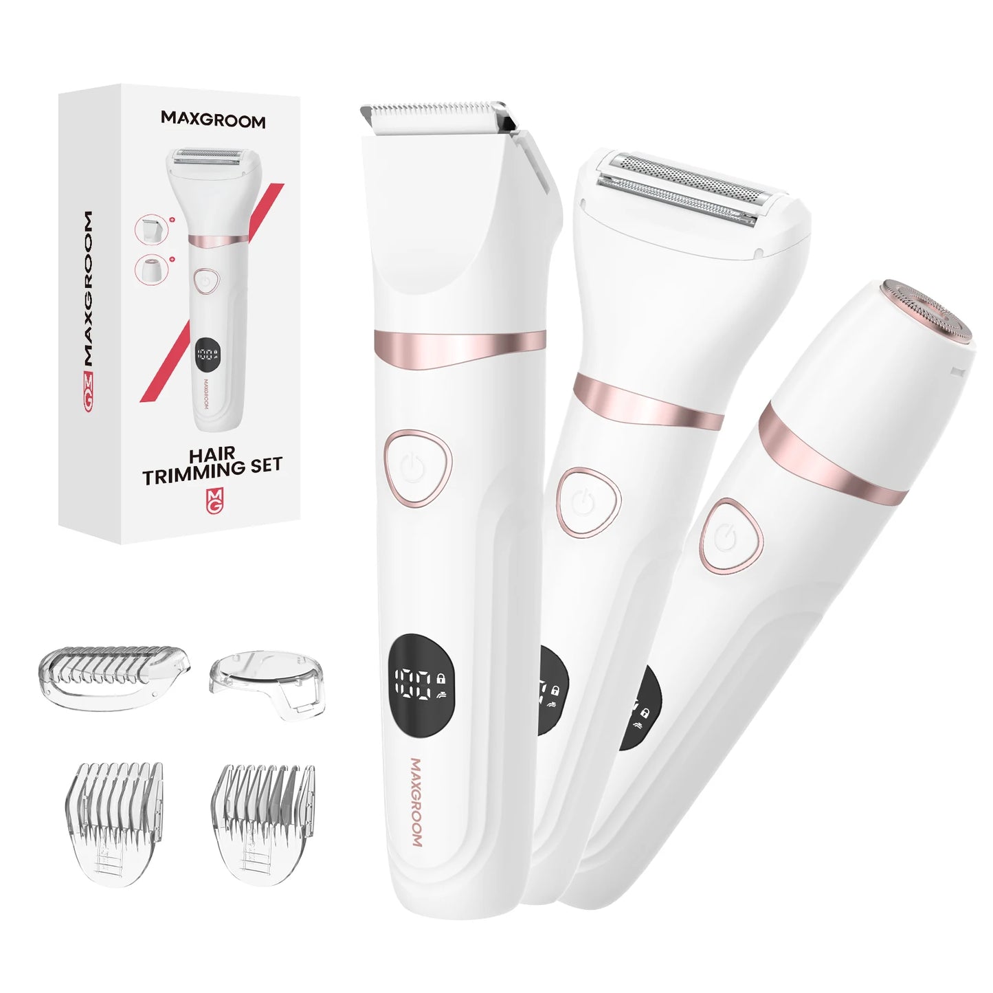 MAXGROOM 3-In-1 Women Electric Razor And Trimmer Waterproof IPX6