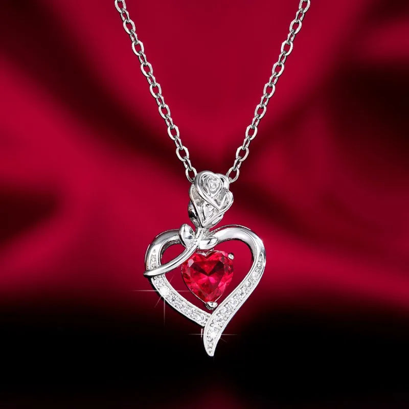 Zhixun Zinc Alloy Heart Shaped Pendant Necklace With Mood Tracker