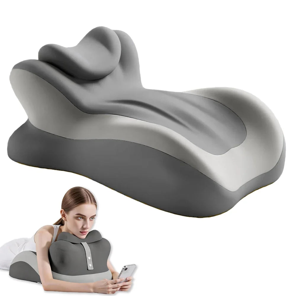 Memory Foam Prone Reading Pillow With Removable Headrest