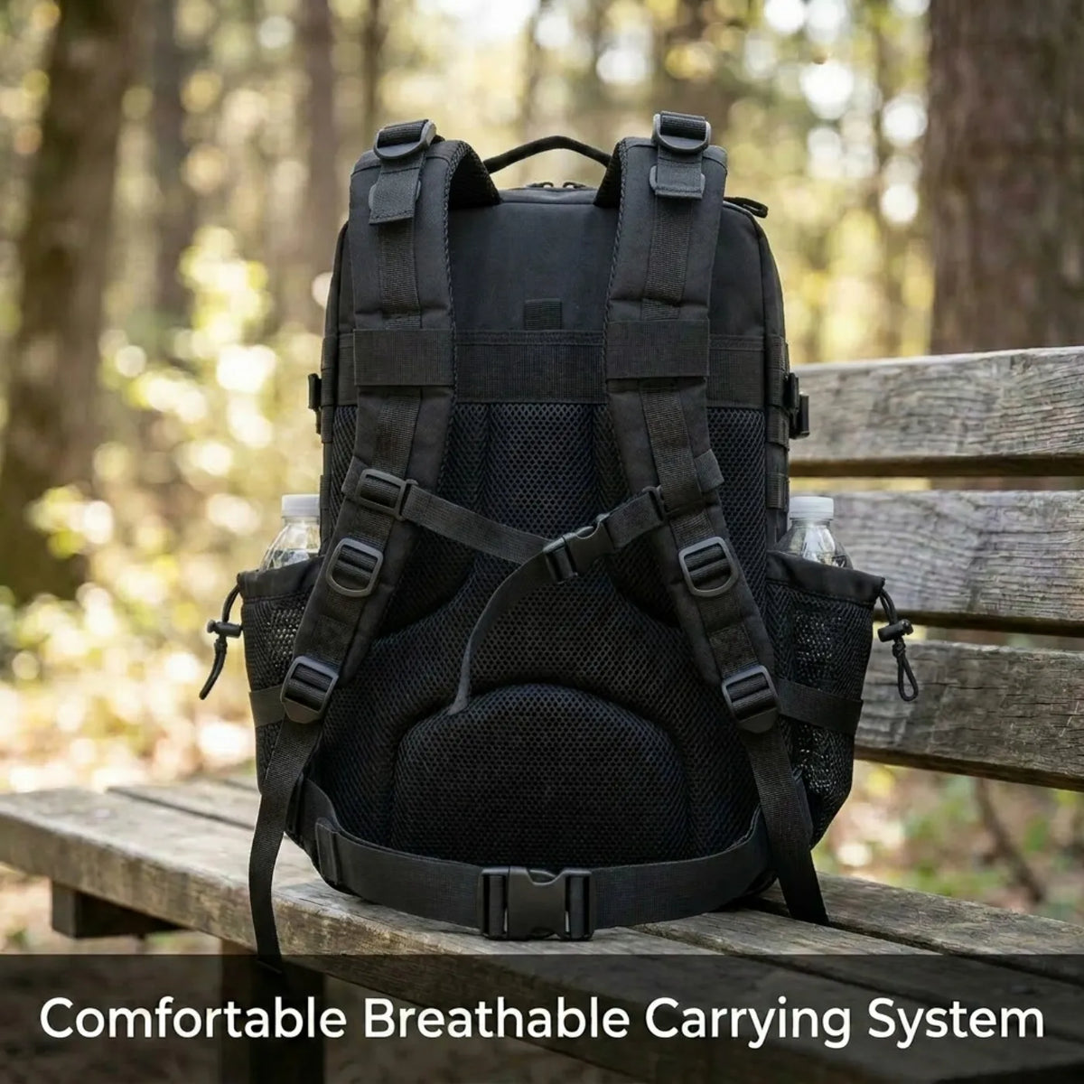 ReFire Gear Tactical Hunting Backpack With Dual Water Bottle Holders