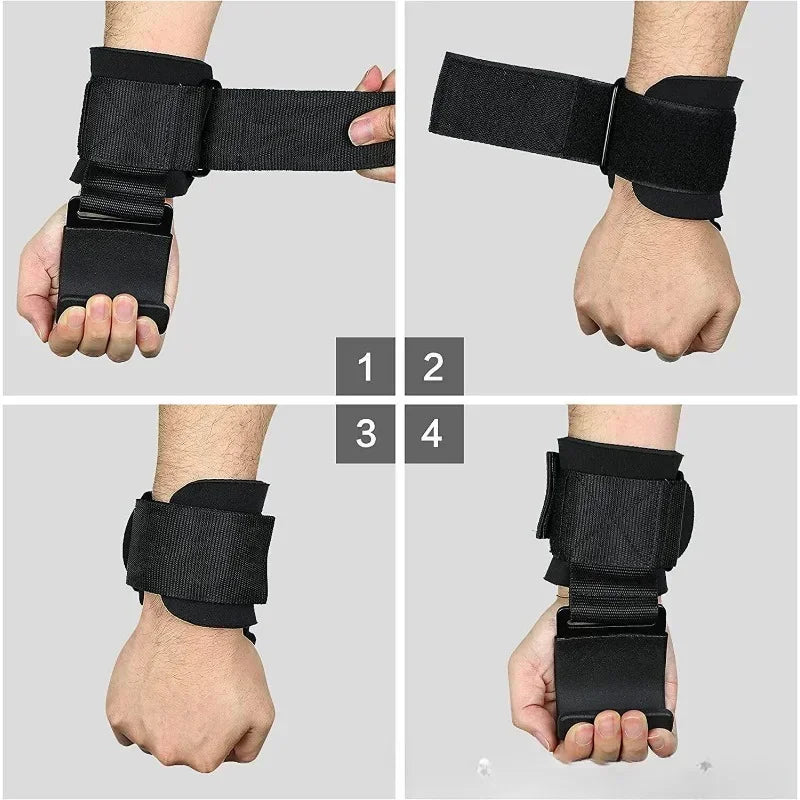 MIHJUSFDH Non-Slip Weight Lifting Hooks For Deadlift And Pullups