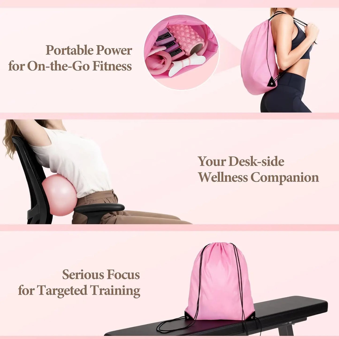 YTYIN Pilates Ring Kit With Foam Roller And Ball Accessories