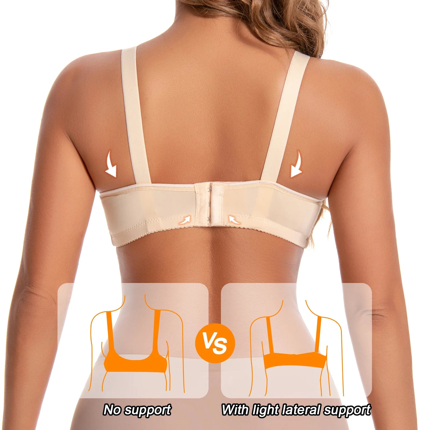 Women Lace No Wire Bras 6-Piece Set With Adjustable Straps