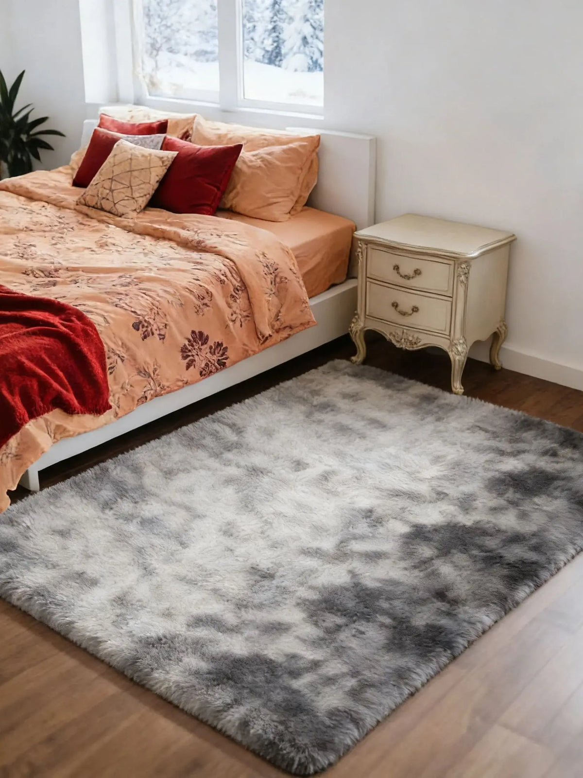 Ultra Soft Shag Area Rug For Living Room And Bedroom Decor
