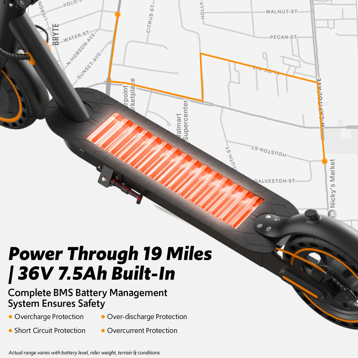 Osboo Foldable Electric Scooter With 550W Peak Motor
