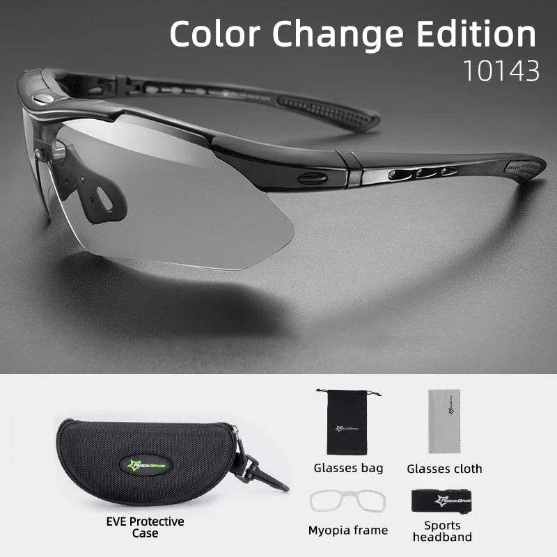 Rockbros Photochromic Cycling Sunglasses With UV400 Protection