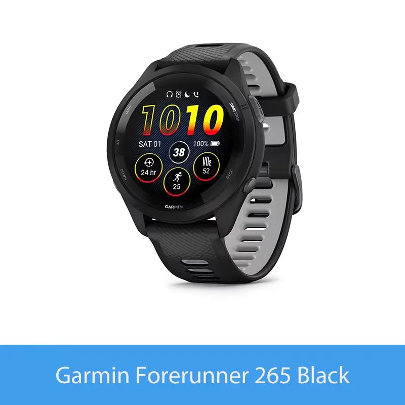 Garmin Forerunner 265 GPS Smartwatch Featuring Amoled Screen And Trackers