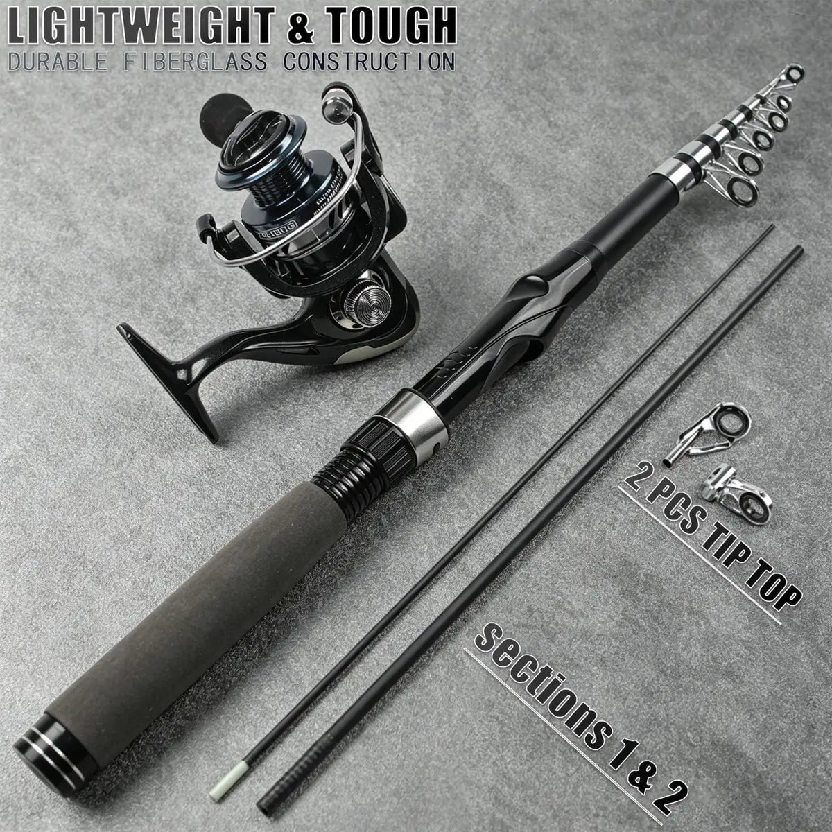 Portable Telescopic Fishing Rod and Reel Combo Tackle Kit