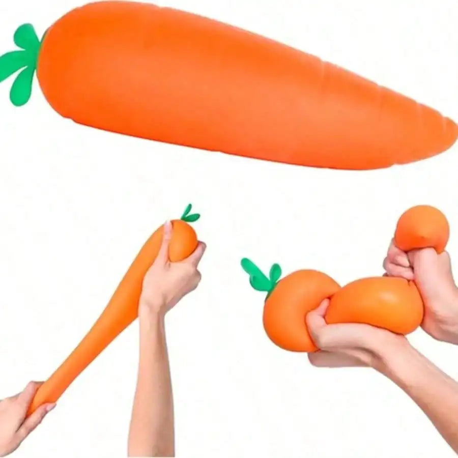 Sand Texture Squishy Carrot Vegetable Stress Relief Fidget Toy