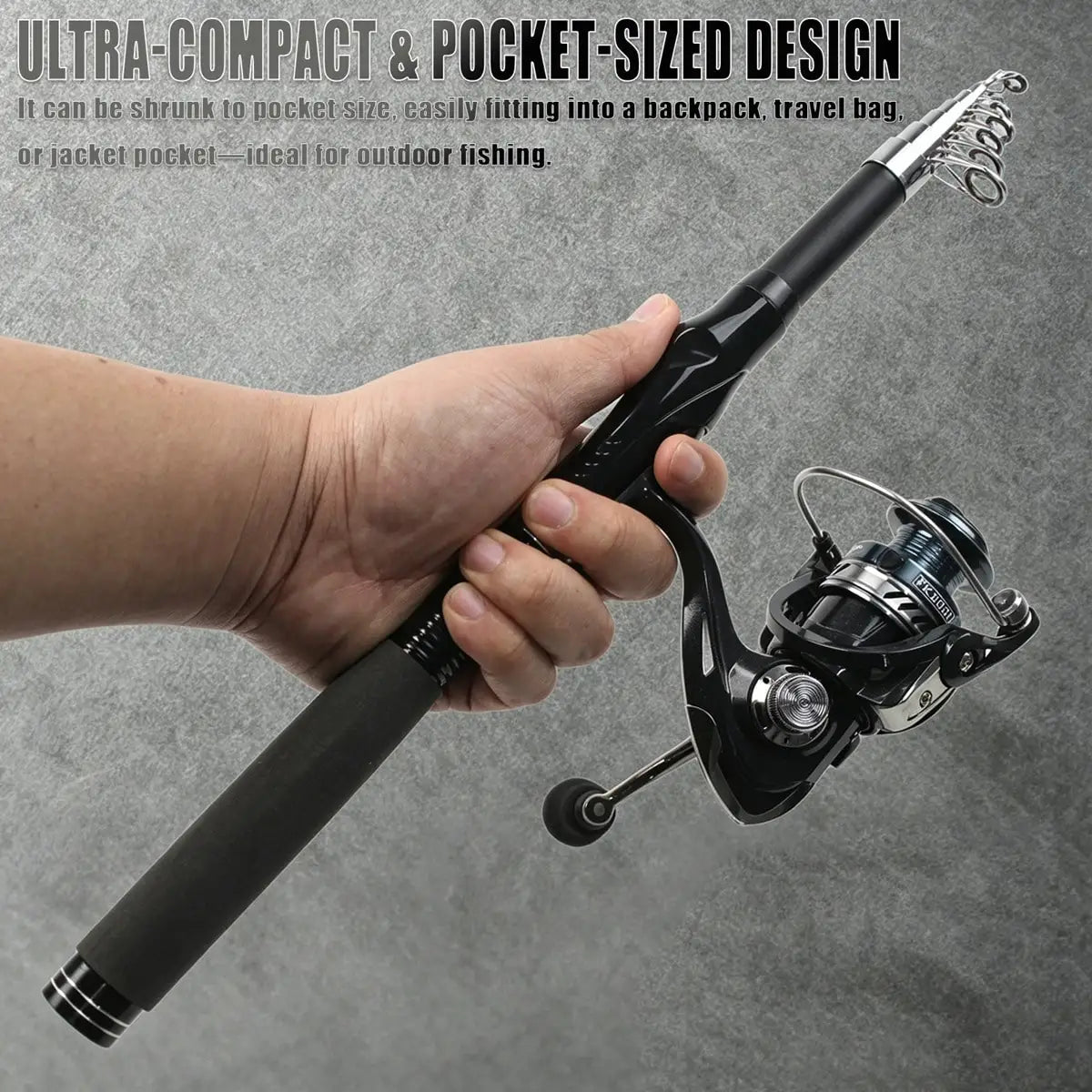 Portable Telescopic Fishing Rod and Reel Combo Tackle Kit