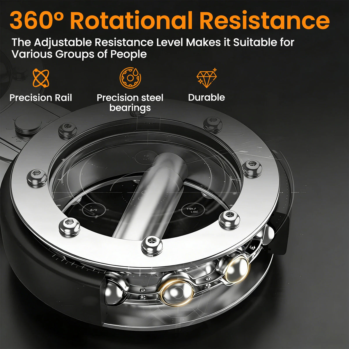 Multifunctional Rotator Grip Strength Trainer for Forearm Workouts