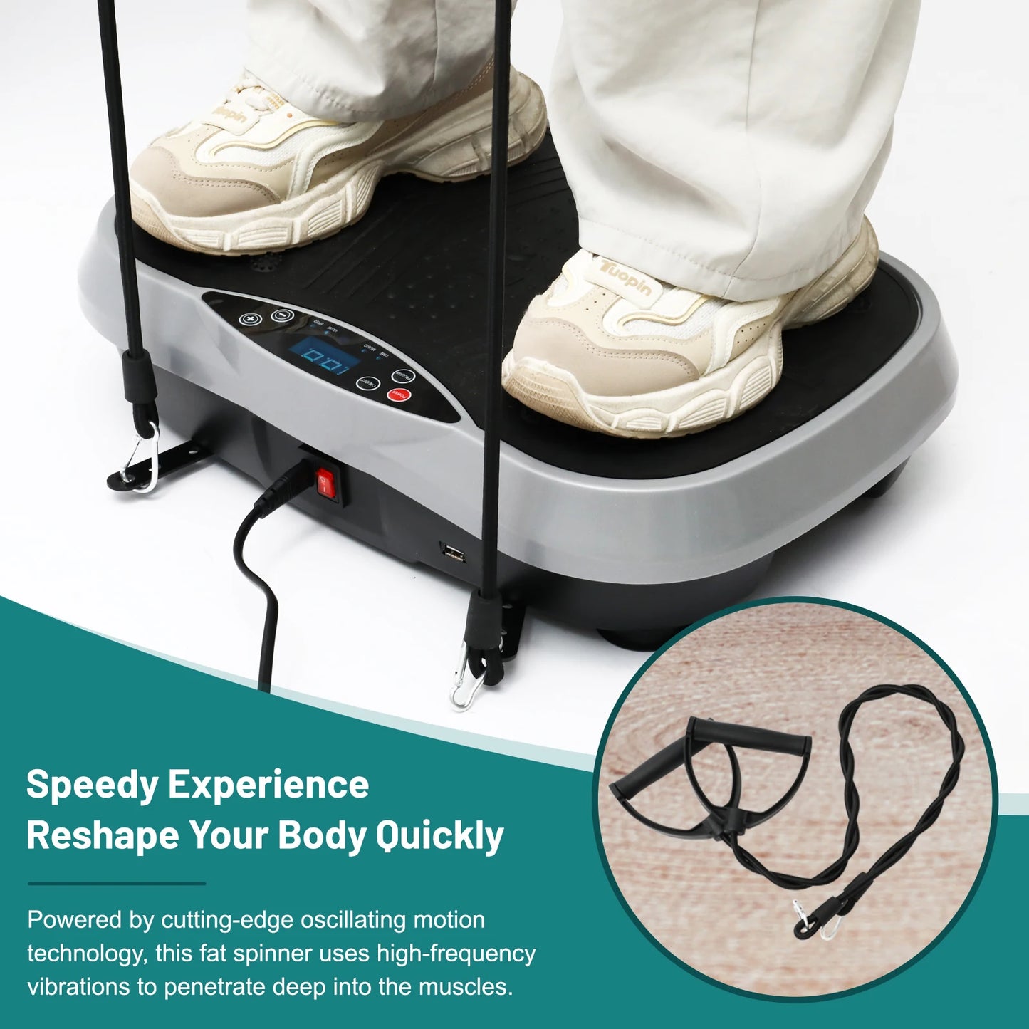 Vibration Plate Exercise Machine Portable Fat Burning Full Body Workout