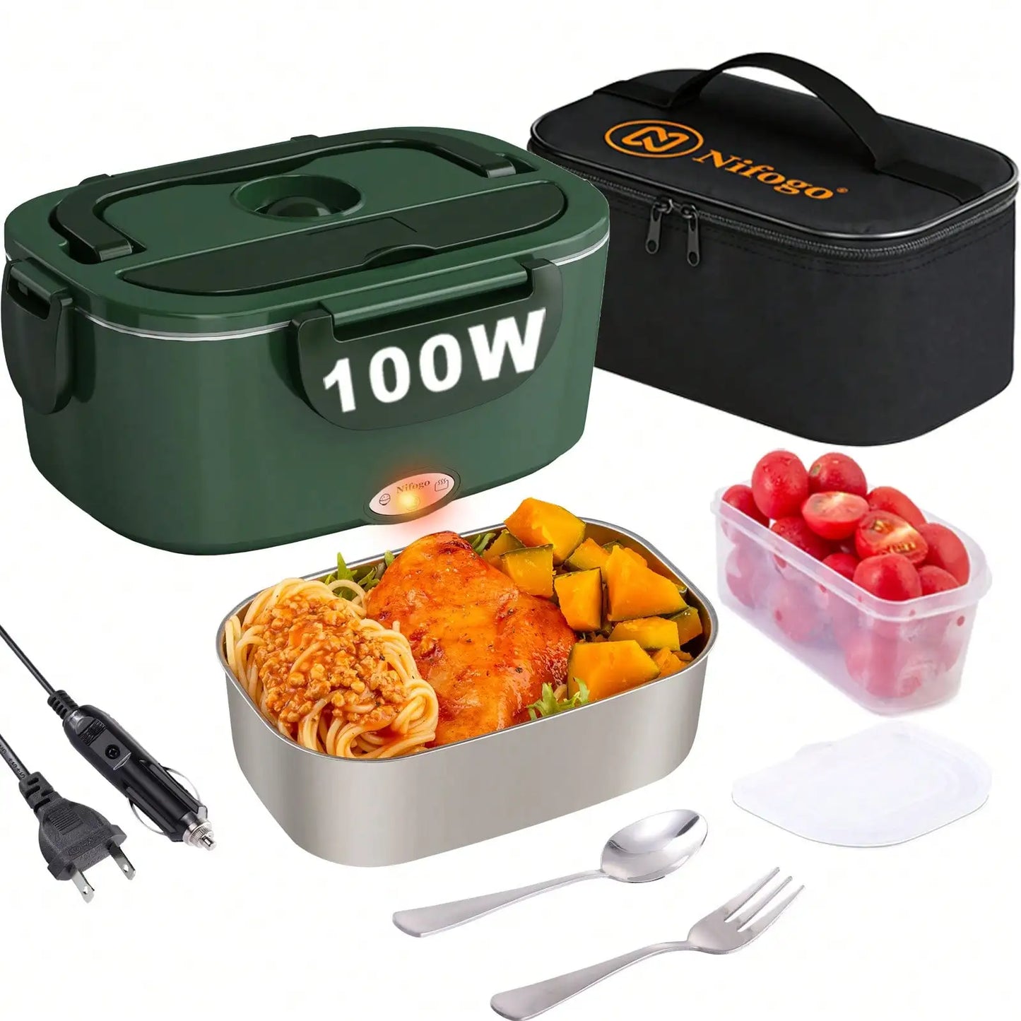 Portable Electric Heating Lunch Box Food Warmer With Carry Bag
