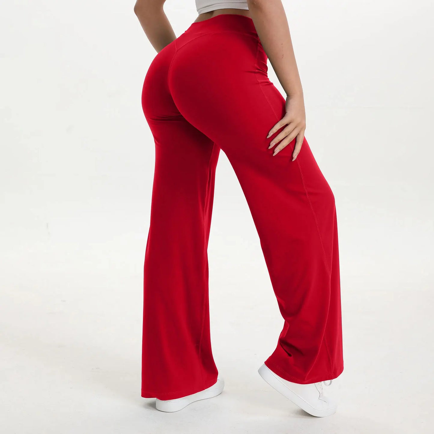 NCLAGEN SoftMotion Yoga Pants Women Mid Waist Straight Leg Bottoms