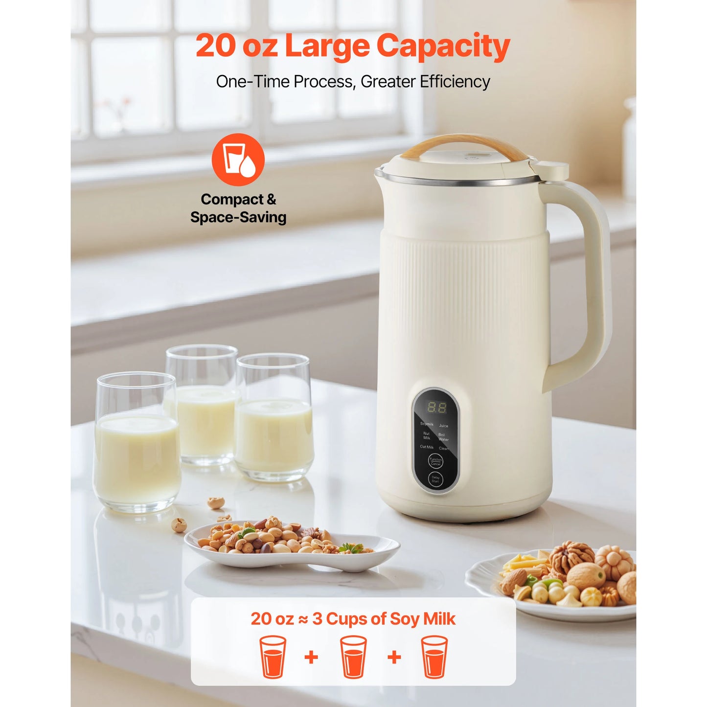 Vevoir 8 In One Nut Milk Maker With Self Cleaning