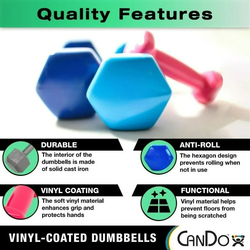 Professional Vinyl Coated Cast Iron Dumbbell For Strength Training