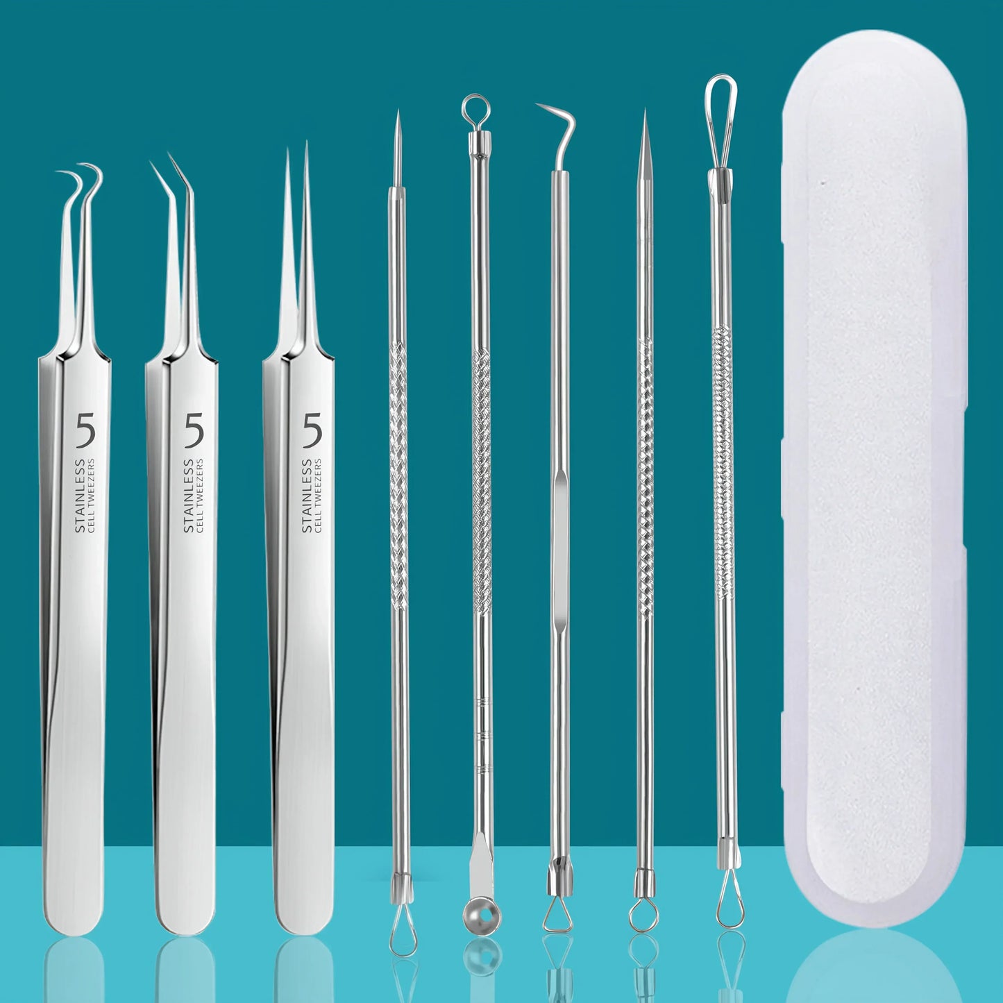 Stainless Steel Skin Care Tool Set Blackhead Pimple Removal Kit