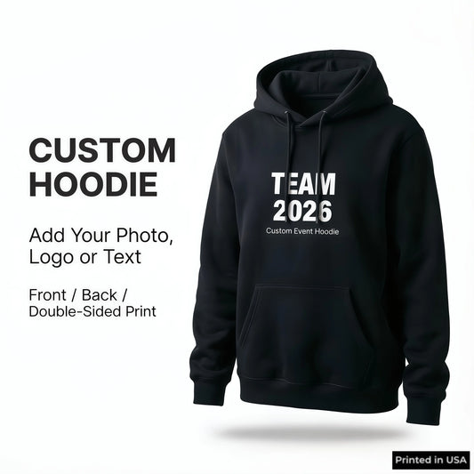 Custom Hoodie Unisex Pullover With Photo Logo Front Back Print