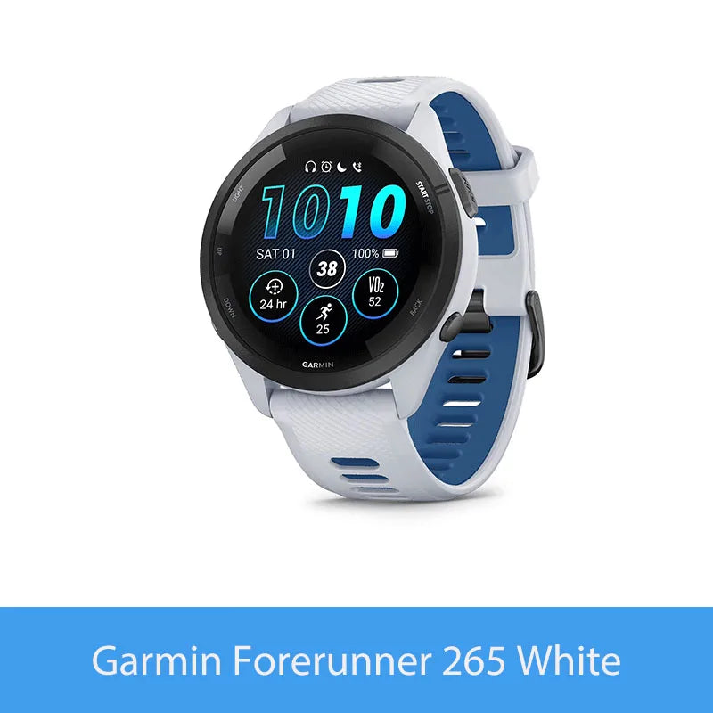 Garmin Forerunner 265 GPS Smartwatch Featuring Amoled Screen And Trackers