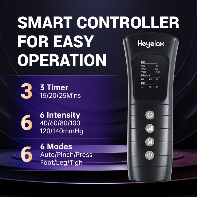 Heyelax Leg Compression Massager For Circulation And Recovery