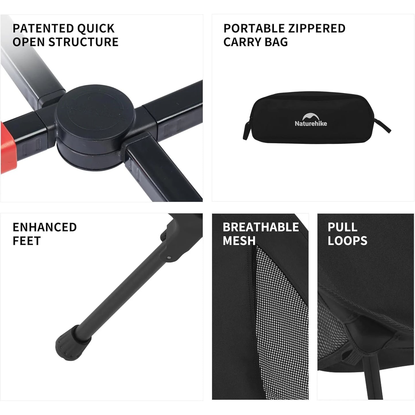 Naturehike Ultralight Aluminum Alloy Folding Camping Chair 200kg