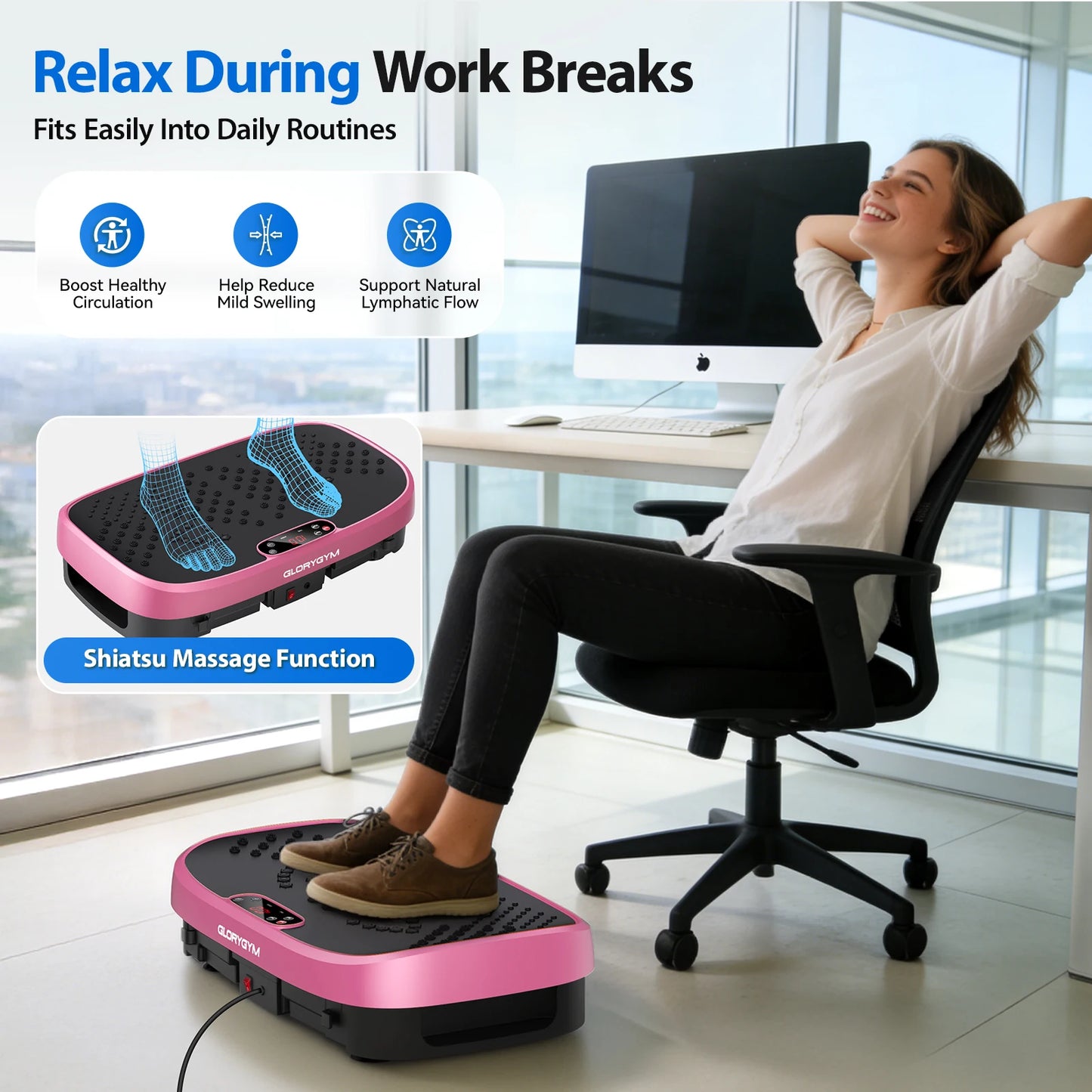 Magnetic Vibration Plate Exercise Machine 330 Lb Capacity
