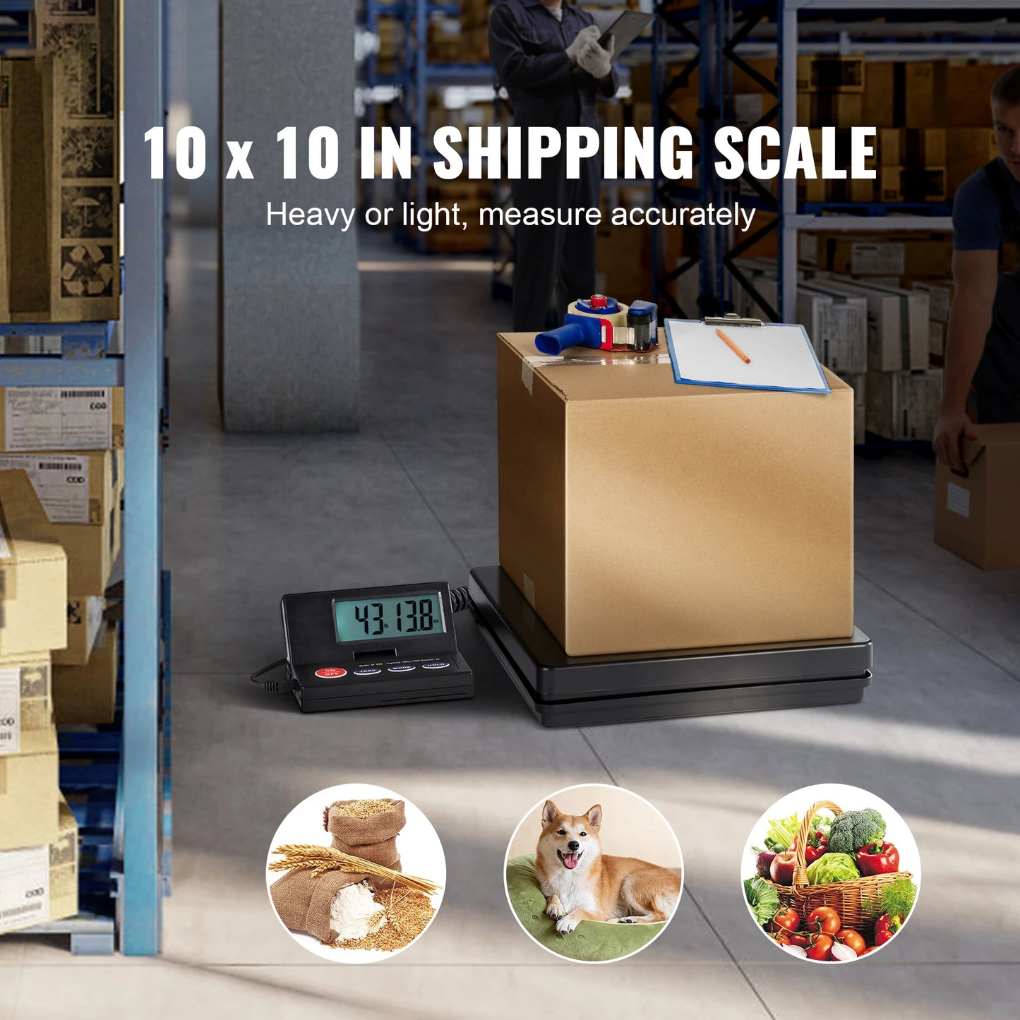 SucceBuy Digital Postal Shipping Scale With Timer And Foldable LCD