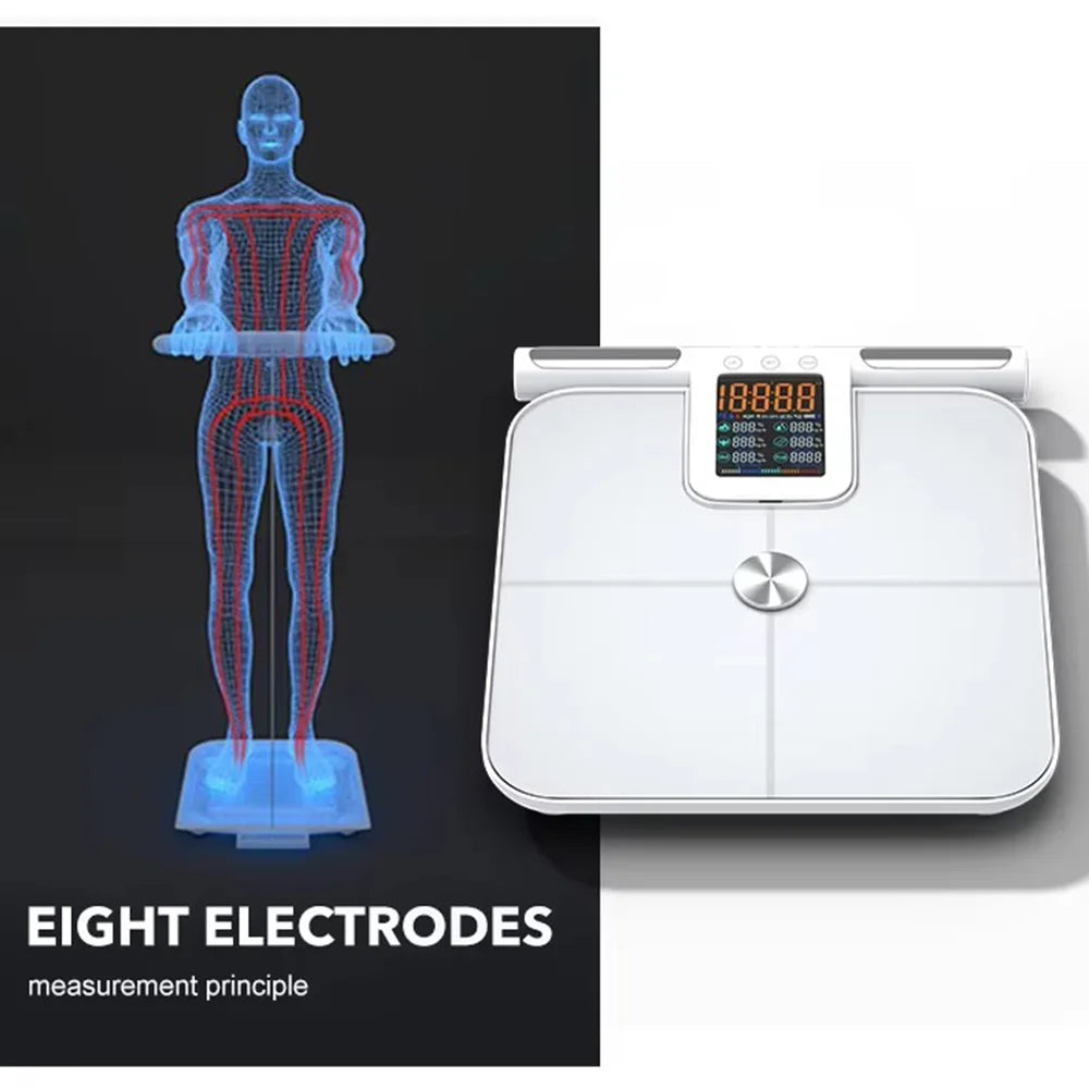Smart Scale With 8 Electrodes Full Body Composition Analyzer