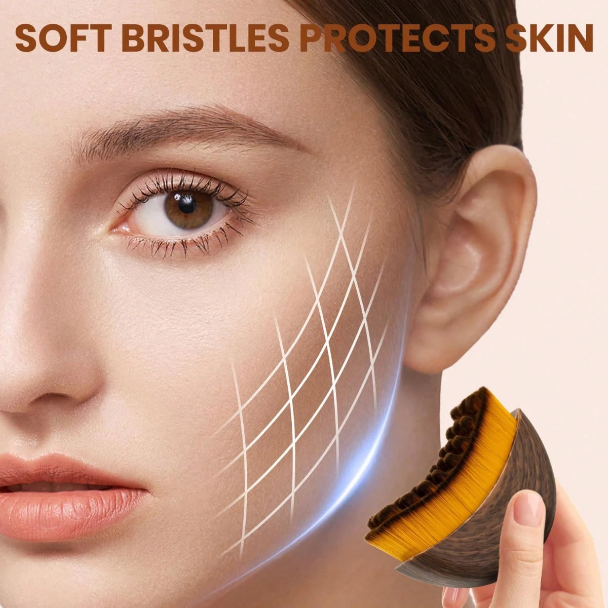 Manual Facial Lymphatic Brush For Chin And Jawline Contouring