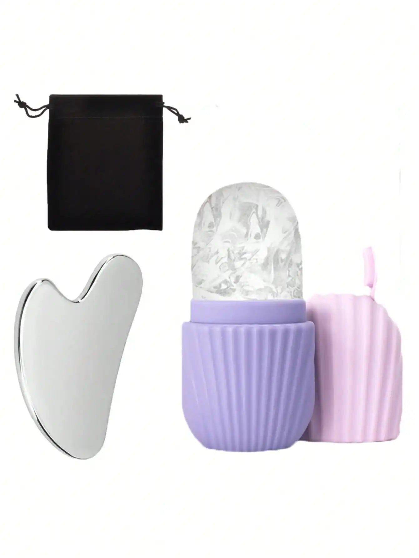 Professional Ice Face Roller Set With Gua Sha Board