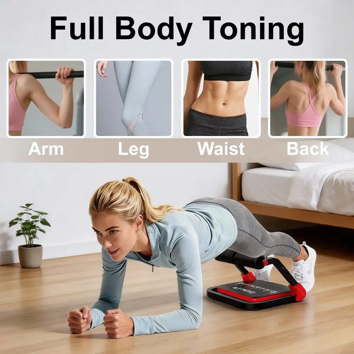 Relife Foldable Abdominal Trainer With Adjustable Resistance For Home Fitness