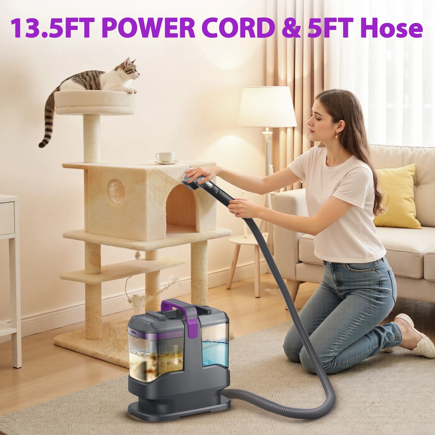 YISORA C9 Portable Carpet And Upholstery Cleaner For Home Use
