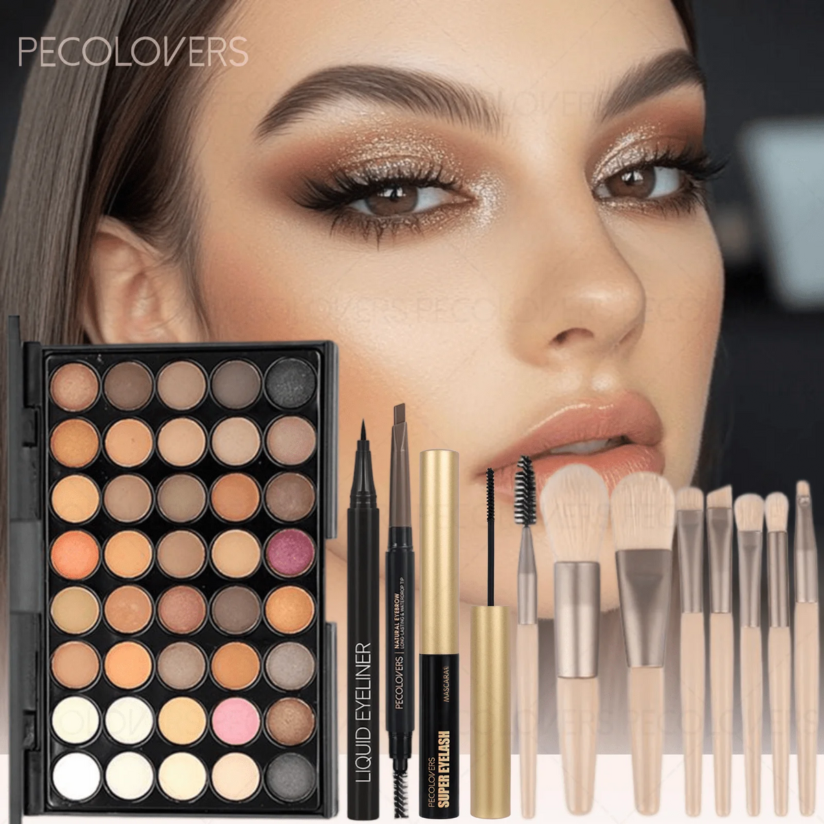 Complete Eye Brow Makeup Set With Palette Eyeliner Mascara