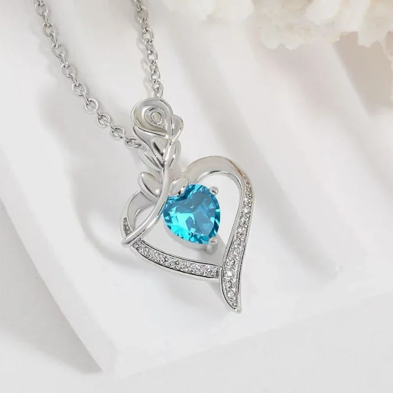 Zhixun Zinc Alloy Heart Shaped Pendant Necklace With Mood Tracker