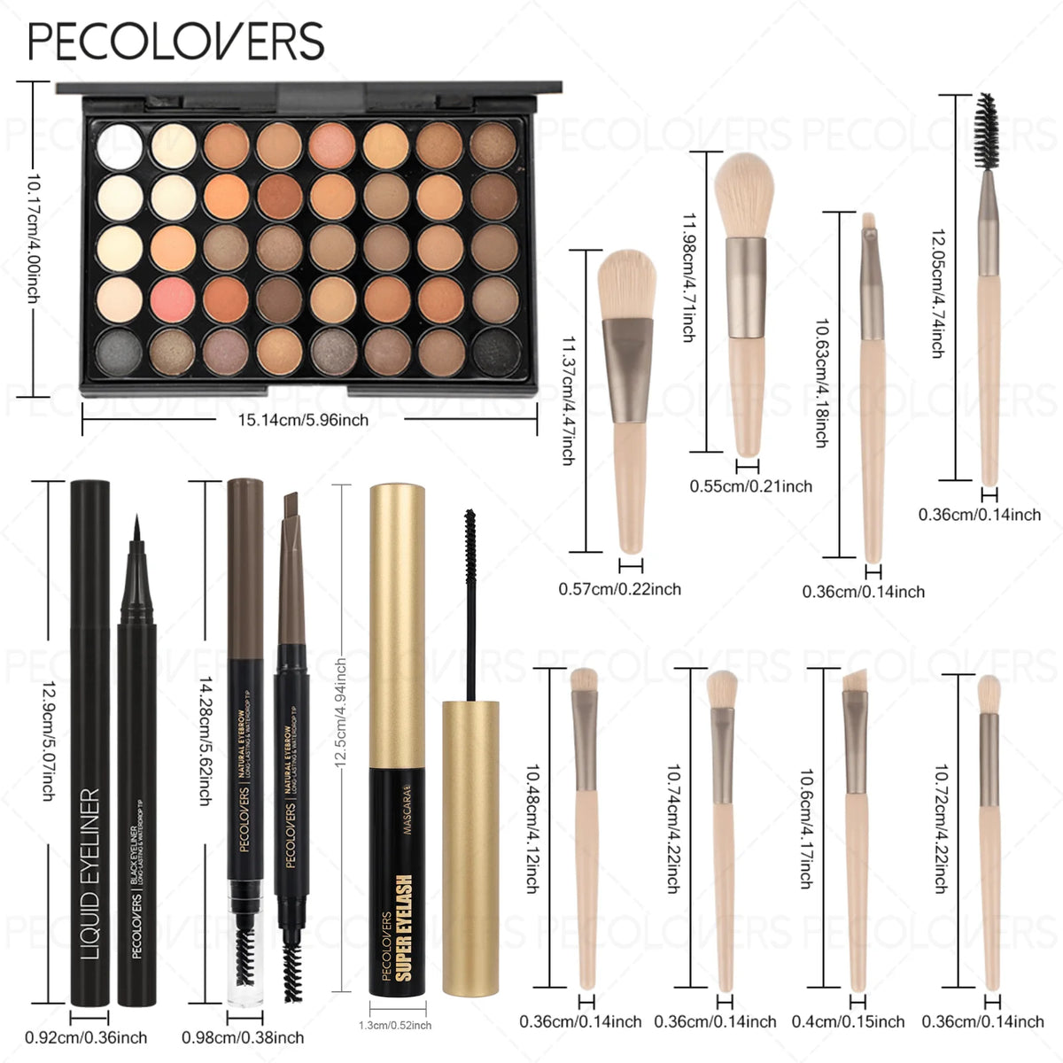 Complete Eye Brow Makeup Set With Palette Eyeliner Mascara