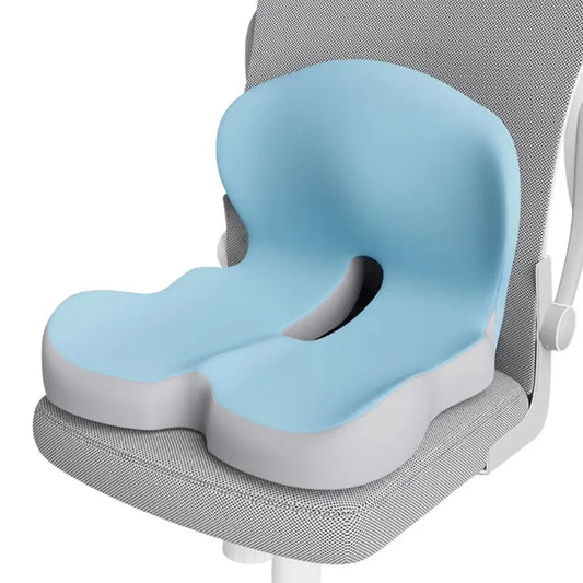 Memory Foam Seat Cushion With Lumbar Support For Office Chairs