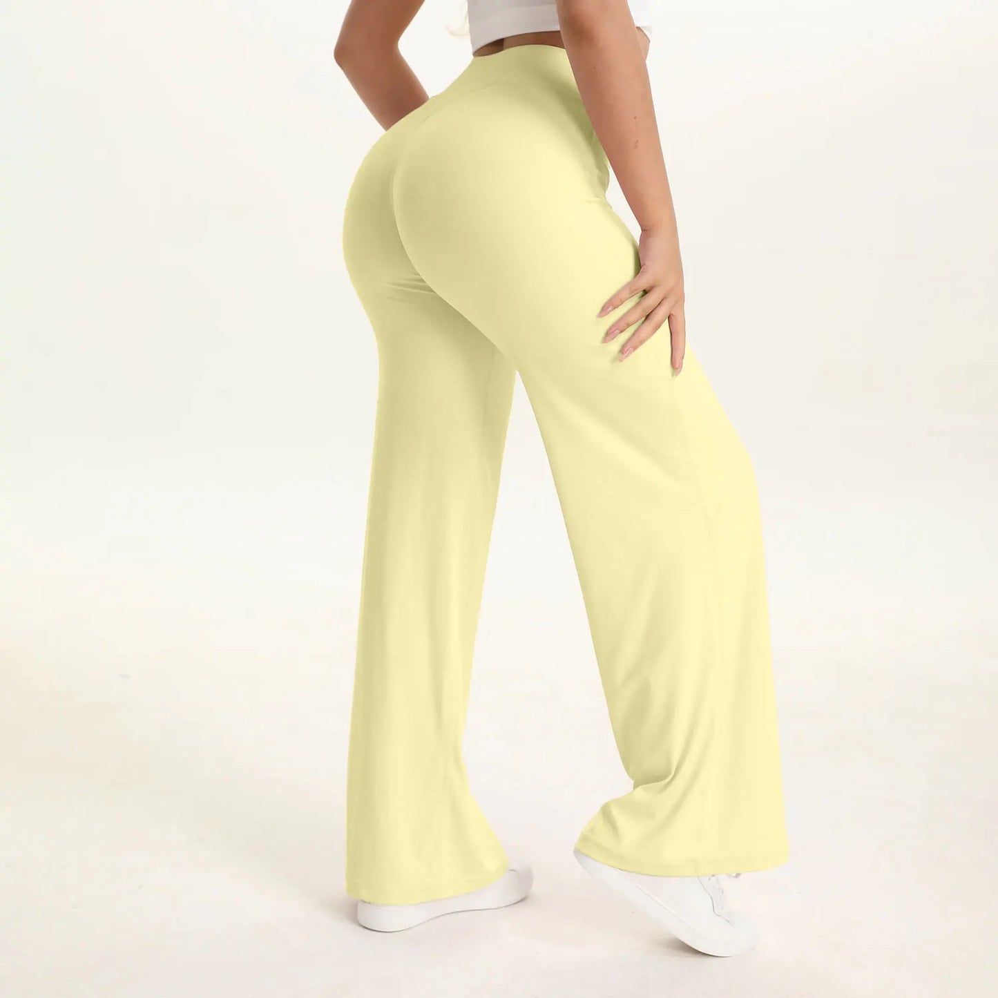 NCLAGEN SoftMotion Yoga Pants Women Mid Waist Straight Leg Bottoms