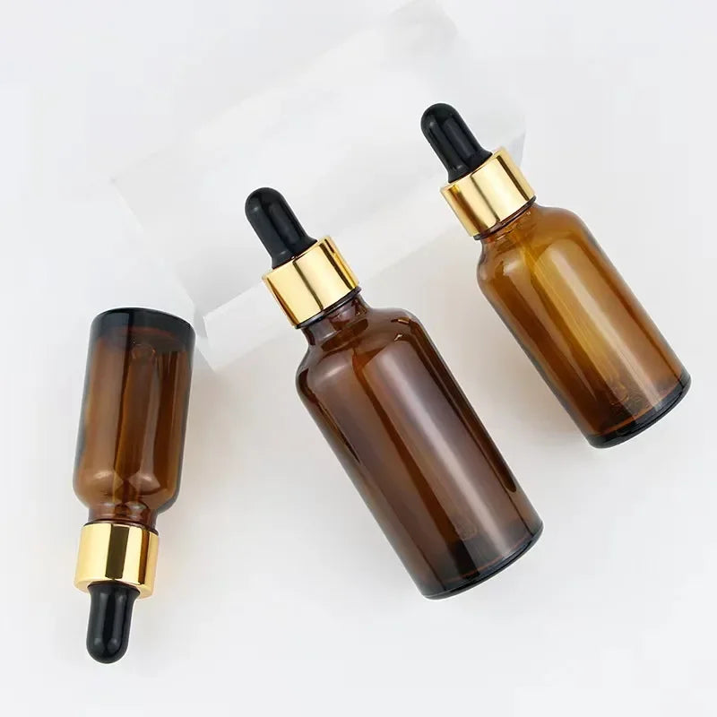Refillable Glass Dropper Bottles Set for Essential Oils with Funnel